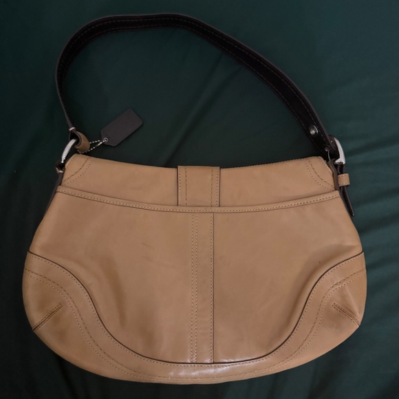 Vintage Coach soho flap shoulder bag tan - Picture 2 of 7
